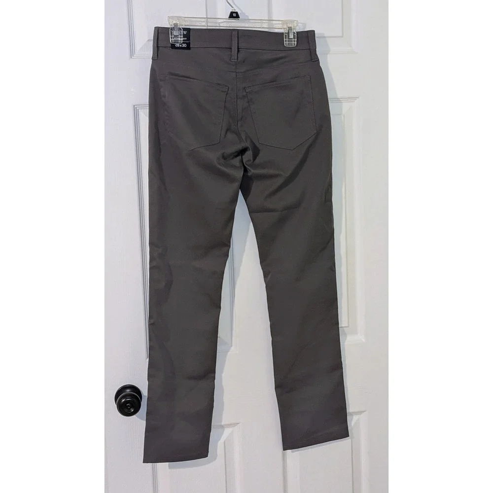 J. Crew Straight Fit Mens Pants 28x30 Gray Casual Chinos Trousers‎ NWT $98